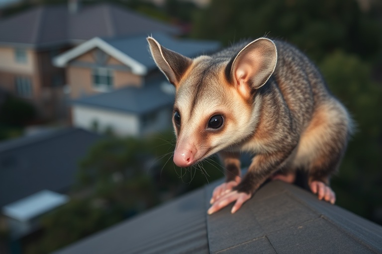 Possum in Boxhill residential area